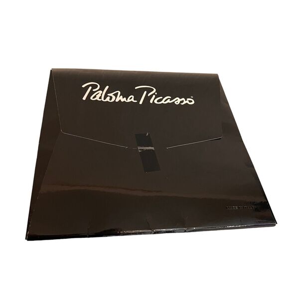 Vintage 90s Paloma Picasso Silk Georgette Giant Xs and Os Scarf Orange Apricot - Picture 7 of 9